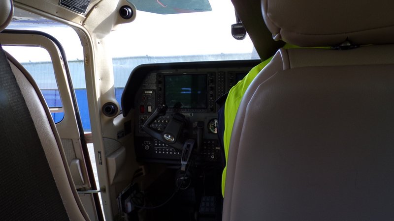 Cockpit des Flugzeuges