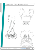 Arbeitsblatt Kindergarten Umgang mit Feuer 2