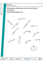 Arbeitsblatt Kindergarten Streichholz