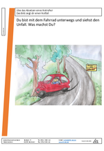 Arbeitsblatt - Grundschule - Notruf - Autounfall
