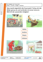 Arbeitsblatt - Grundschule - Aufgaben der Feuerwehr