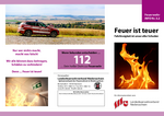 Flyer "Feuer ist teuer - Fahrlässigkeit ist unser aller Schaden"