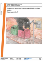 Arbeitsblatt Sek 1 Notruf Containerbrand
