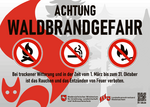 Hinweisschild - Waldbrandgefahr - quer
