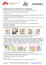 Infoblatt Brandschutztipps – französisch