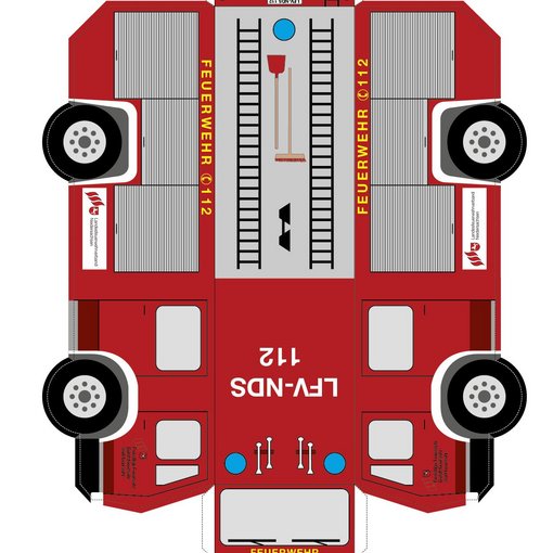 Bastelbogen Feuerwehrauto